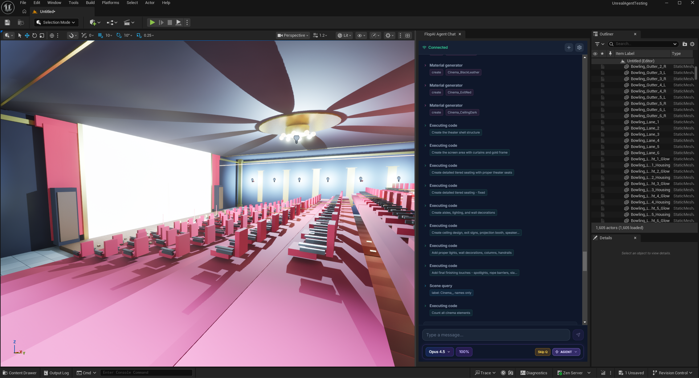 Movie theater - building process