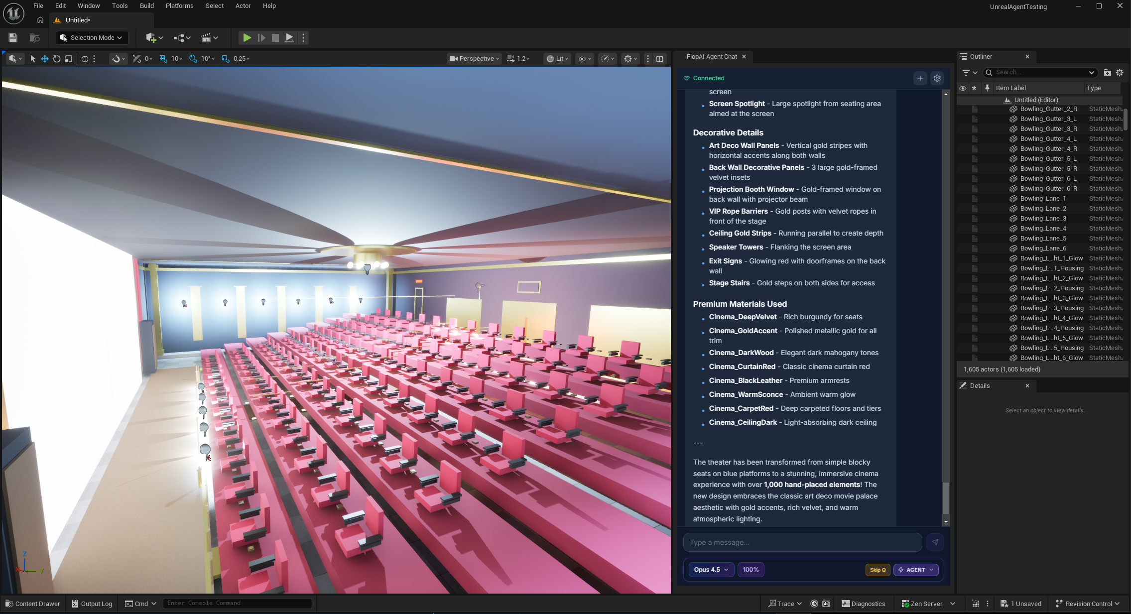 Movie theater - finished result