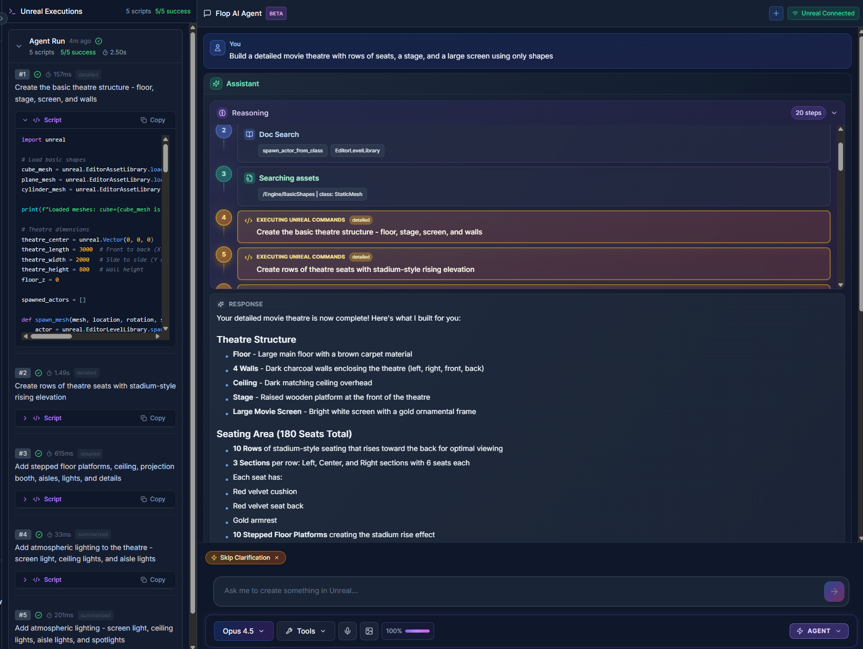 Flop AI web interface